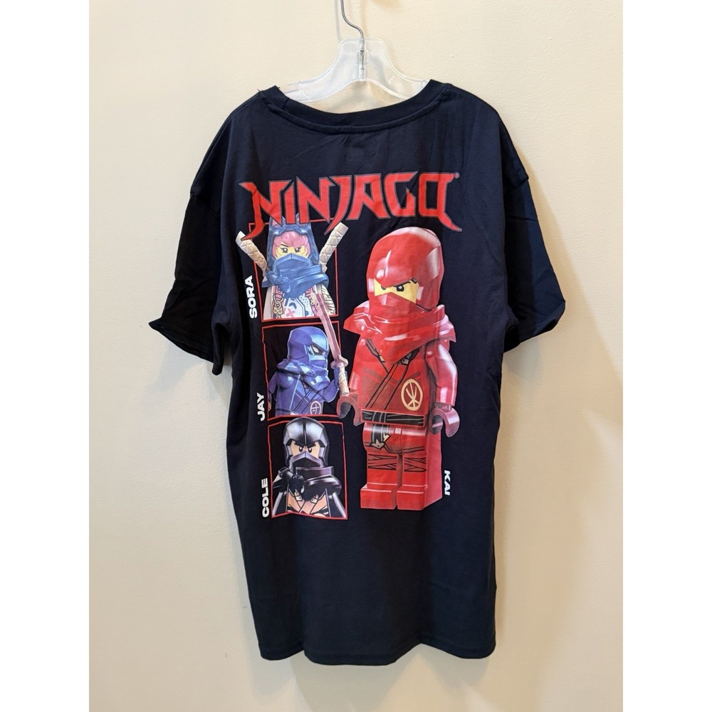 NEW Boy's LEGO Ninjago Graphic Short Sleeve T-Shirt ~ Black Size L NWT